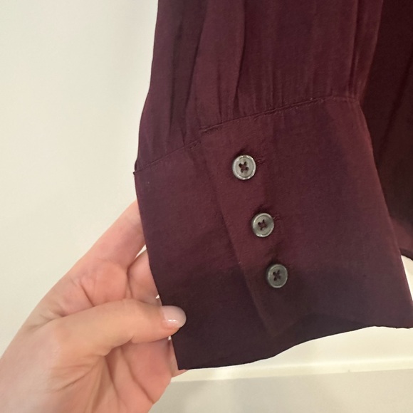 Anthropologie Burgundy Blouse - Picture 4 of 8